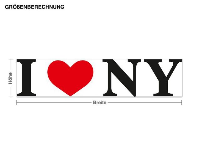 New york skyline wall sticker I Love NY