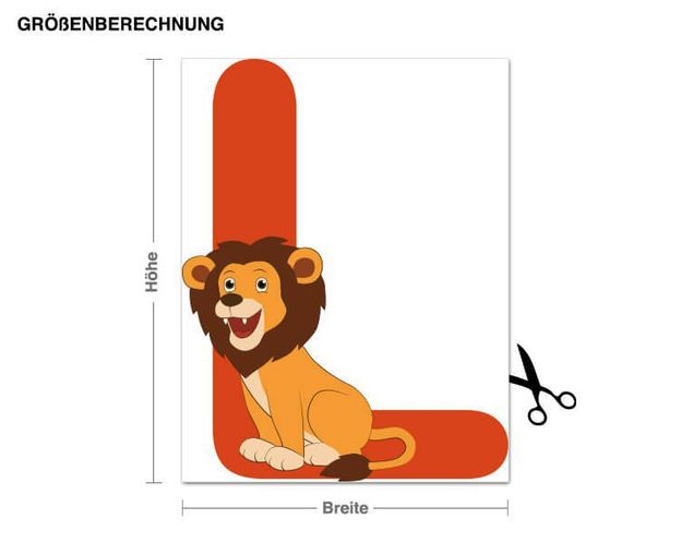 Lion wall decals Kid's ABC - Lion