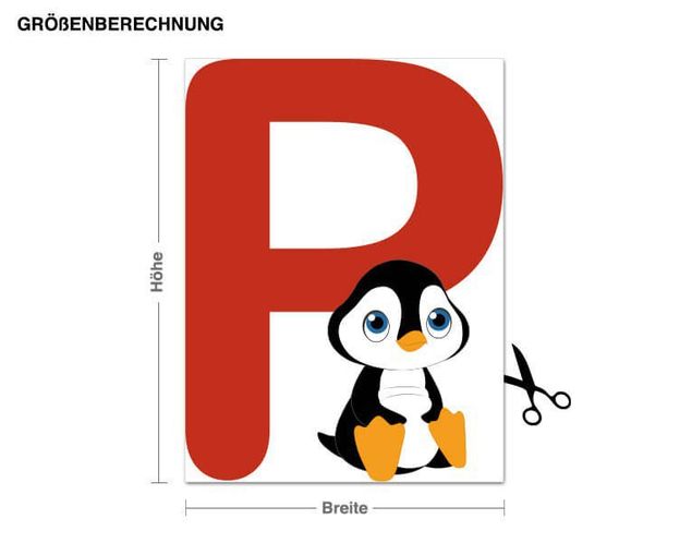 Alphabet wall stickers Kid's ABC - Penguin