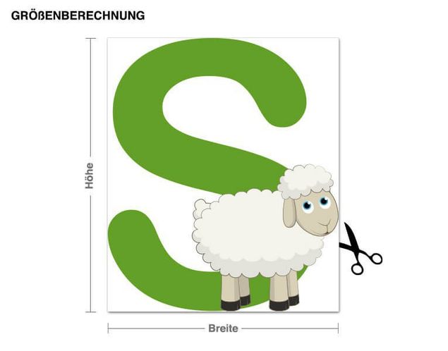 Wall stickers letters Kid's ABC - Sheep