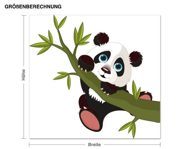 Jungle theme wall stickers Little Panda Bear