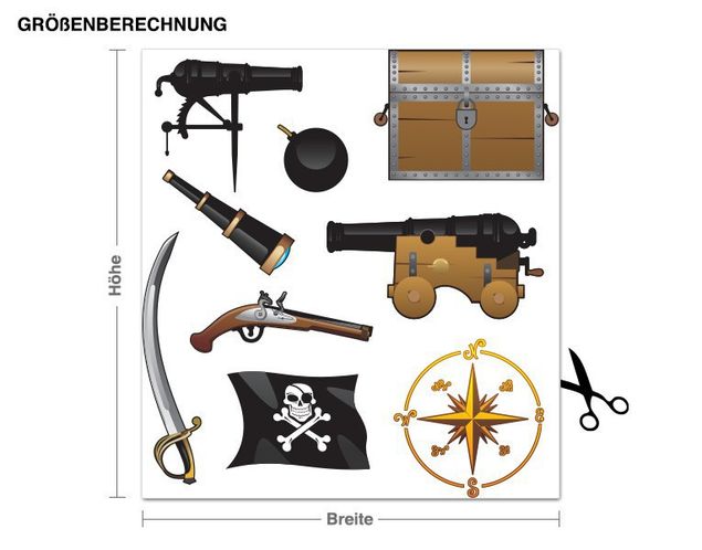 Pirate wall stickers Pirate Equipment