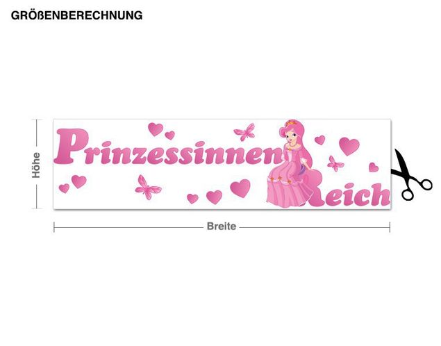 Princess stickers for bedroom Prinzessinnenreich