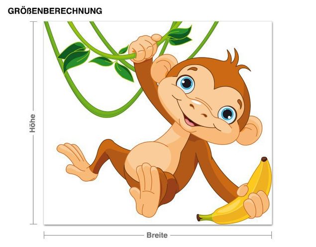 Wall stickers jungle Monkey on a Swing
