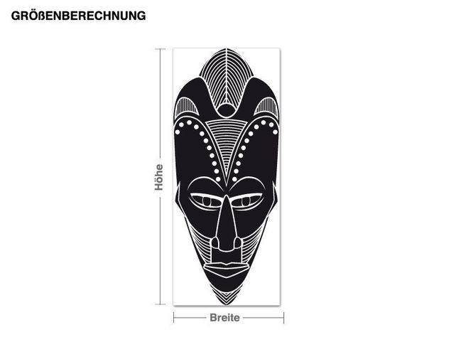 Wall stickers africa African warrior mask