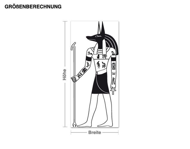 African wall stickers Anubis
