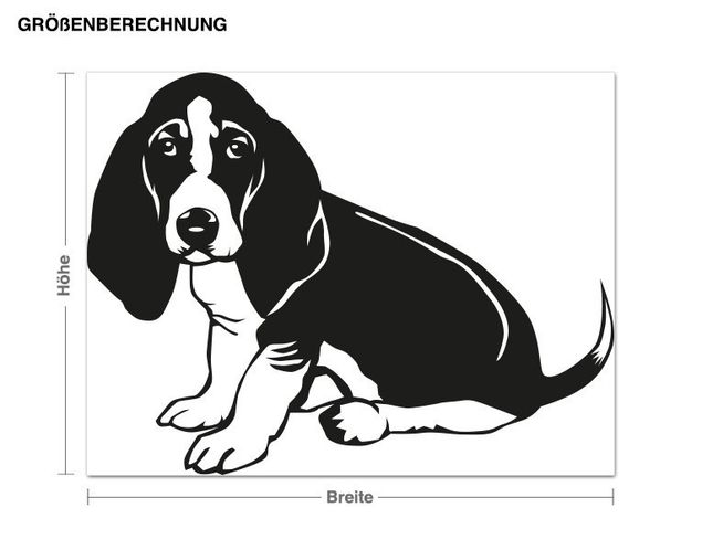 Wall stickers dog Basset hound