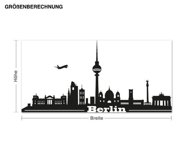 Wall stickers Germany Berlin skyline