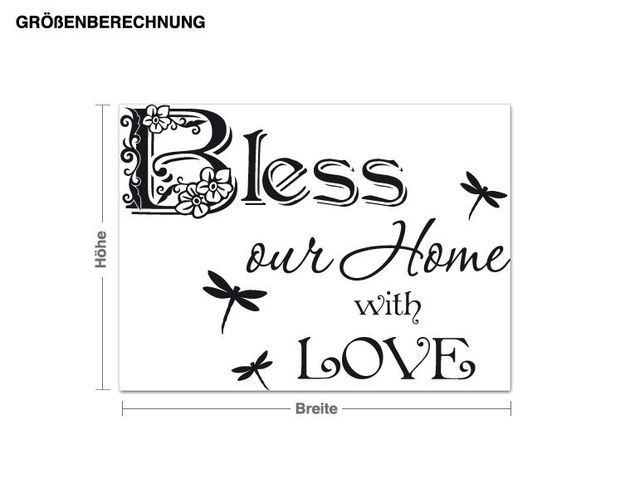 Wall stickers quotes Bless our Home