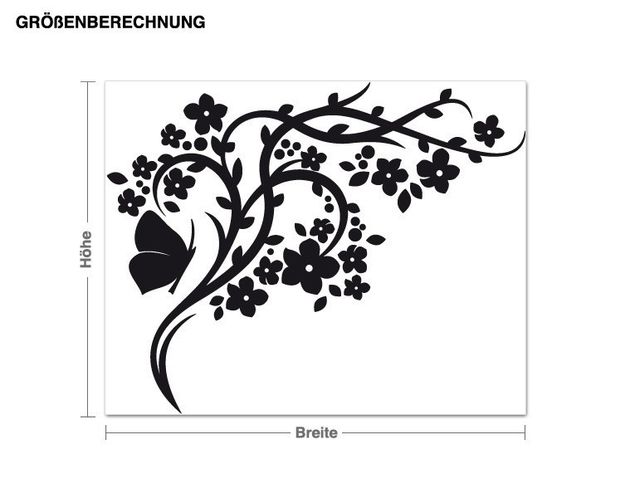 Wall decal forest Blossoming branch
