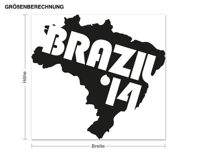 Football wall decals Brazil '14