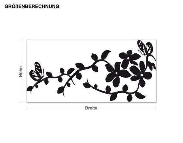 Wall stickers tendril Chinese Blossoms