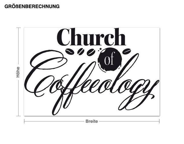 Coffee cup wall stickers Church of Coffeeology