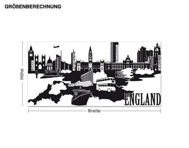 Wall stickers London Detailed England skyline