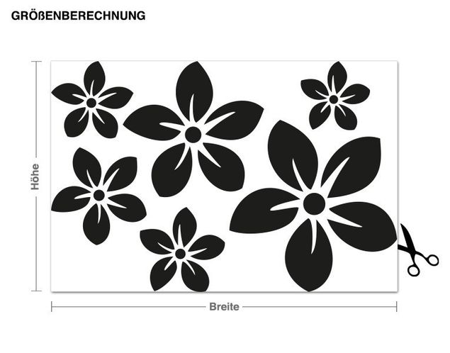 Wall decal Complementery Set Flowers