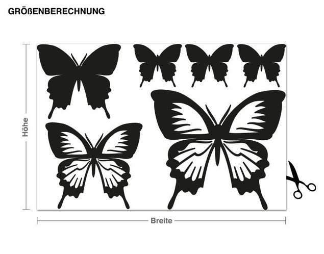 Wall stickers animals Complementery Set Butterflies