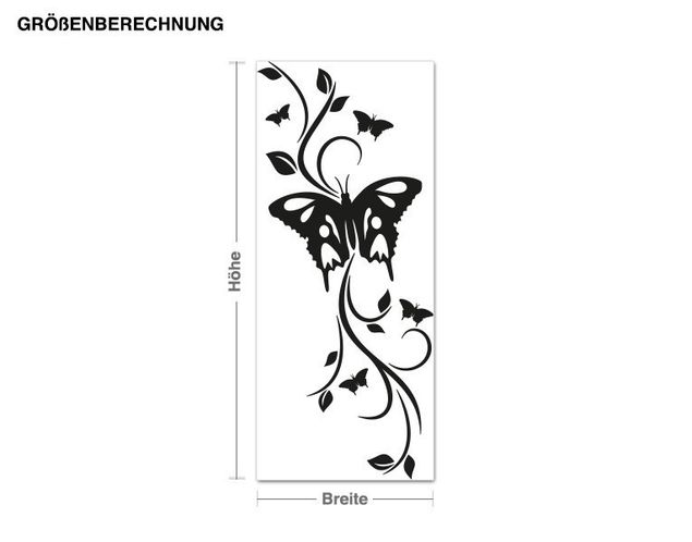 Wall stickers plants Moth with tendril