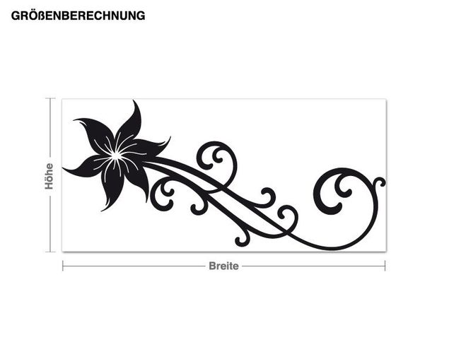 Wall stickers tendril Floral ornament