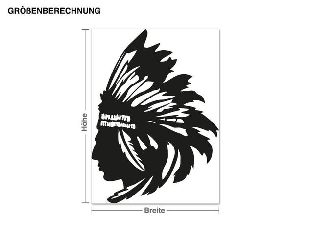 Wall stickers indians Chief