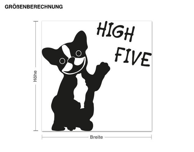 Dog wall decals High Five
