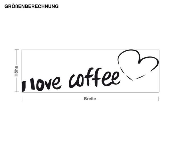 Wall stickers coffee I love coffee with Heart