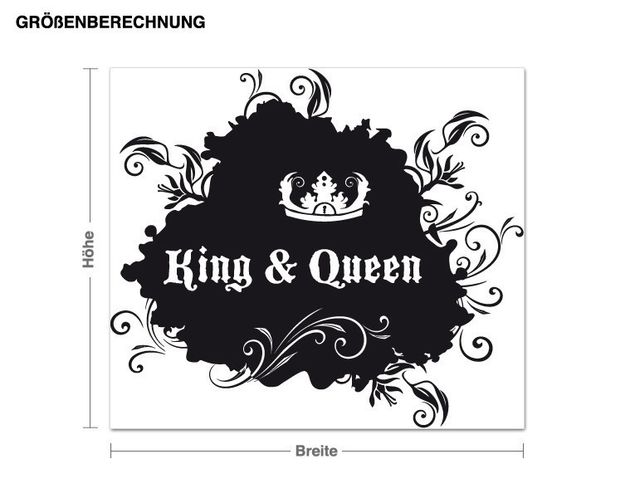 Wall sticker - King & Queen Floral