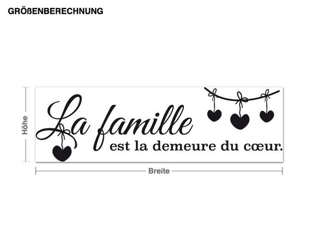 Wall decals quotes La famille