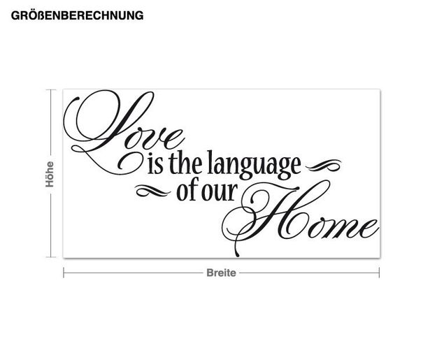 Wall stickers quotes Love is the Language