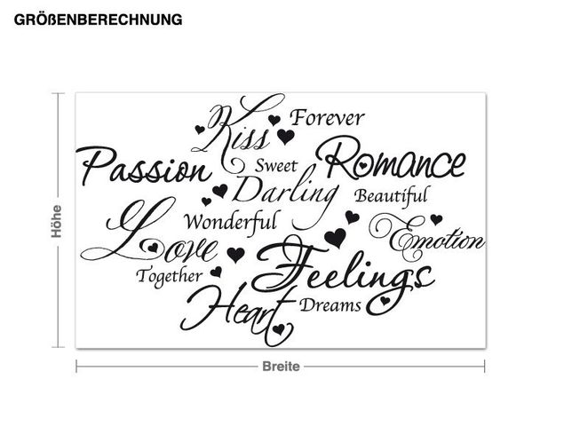 Inspirational quotes wall stickers Love Romance