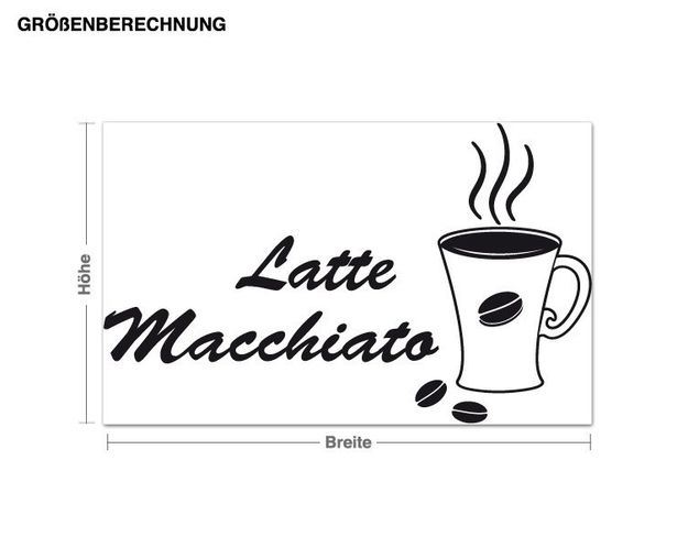 Coffee cup wall stickers Macchiato