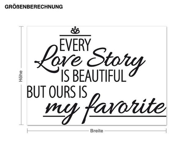 Wall decals quotes My favorite Love Story