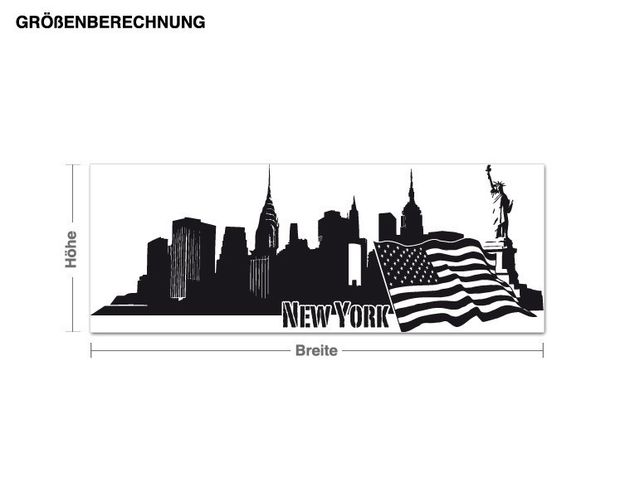 New york skyline wall sticker New York Skyline