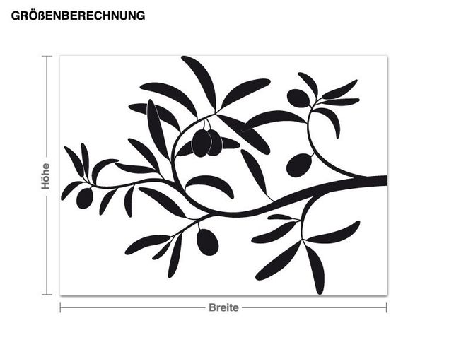 Wall decal forest Olive branch