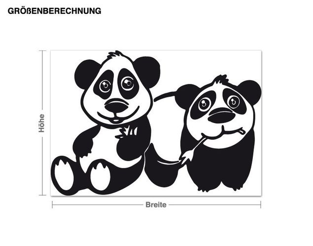 Jungle animal wall stickers Panda brothers