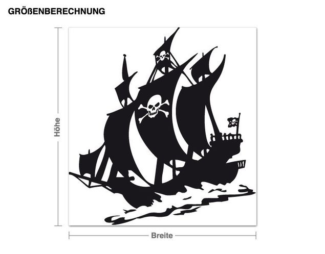 Pirate ship wall stickers Pirates at sea