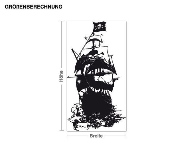 Wall decal Pirate Ship Front