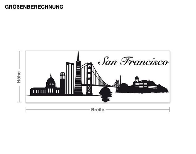 Wall stickers metropolises San Francisco