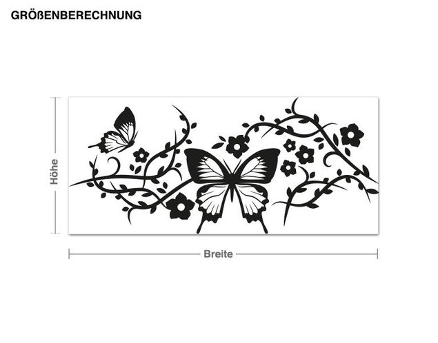 Wall sticker - Butterfly Tendril