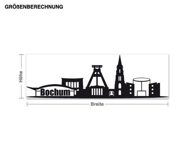 Wall stickers metropolises Skyline Bochum