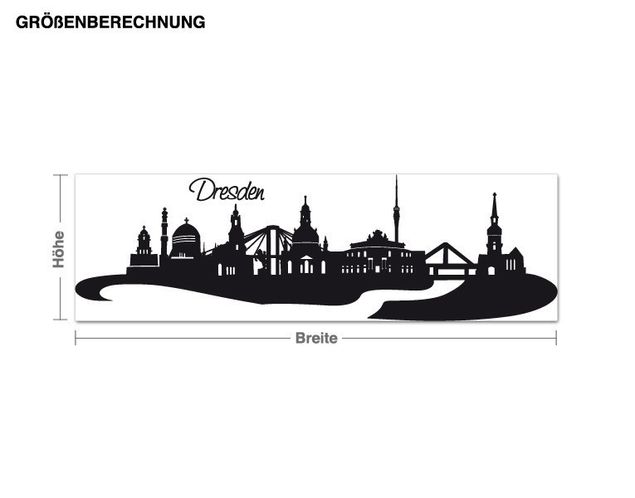 Wall stickers metropolises Skyline Dresden