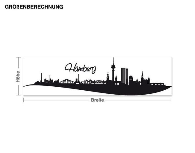 Wall stickers Germany Skyline Hamburg
