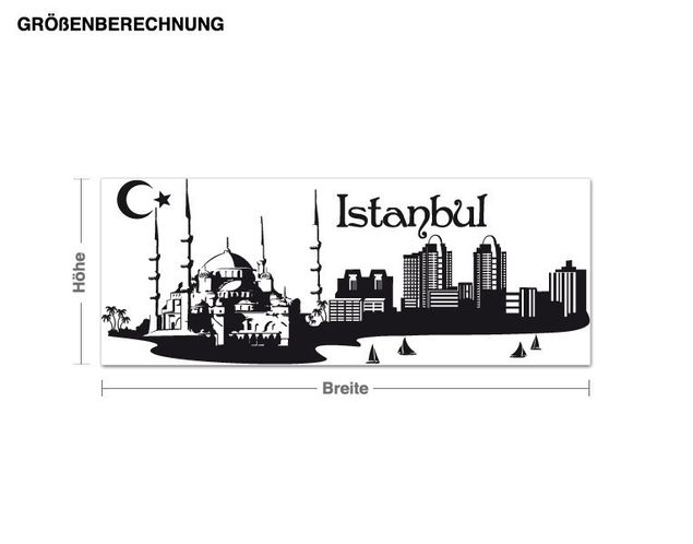 Wall stickers metropolises Skyline Istanbul