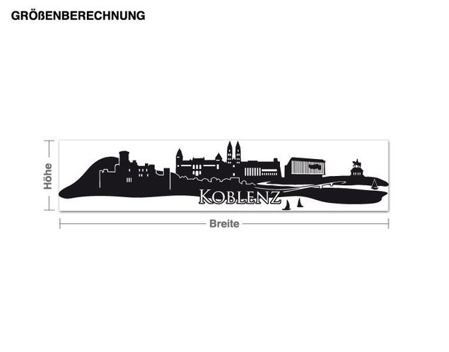 Wall stickers metropolises Skyline Koblenz