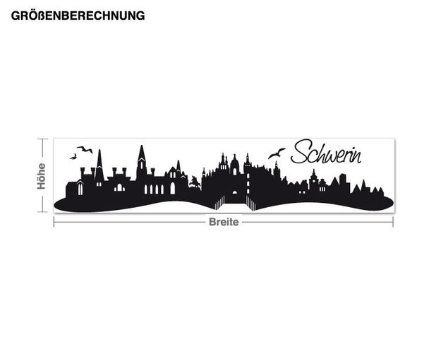 Wall stickers metropolises Skyline Schwerin
