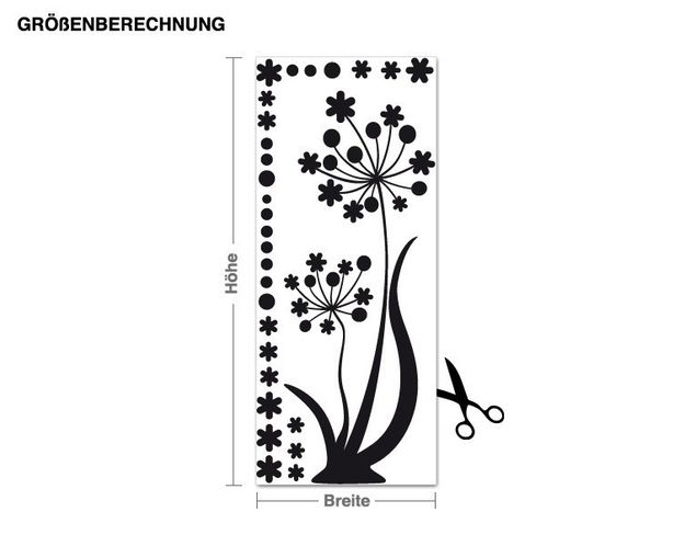 Wall stickers dandelion clock Dancing Flower