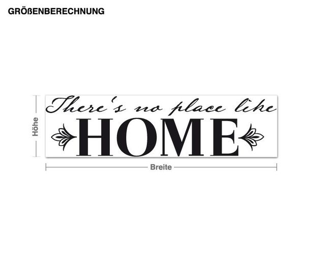Wall stickers quotes There is no place like home