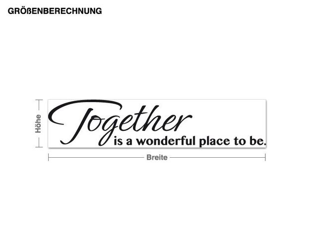 Wall stickers quotes Together is a wonderful pleace to be