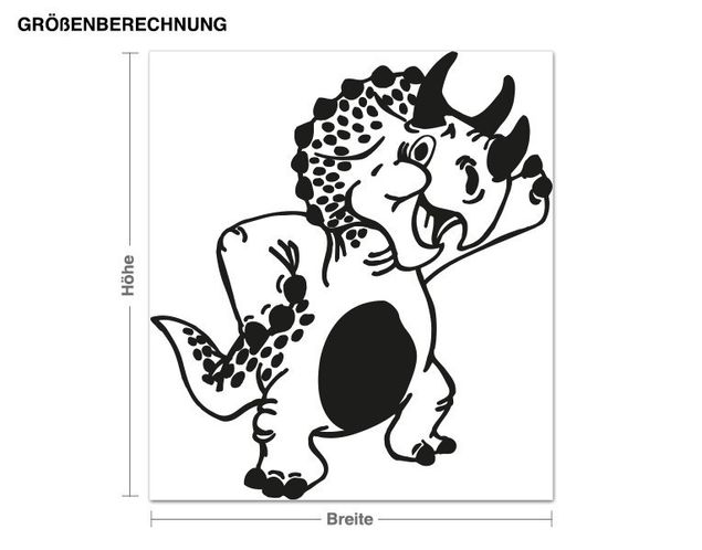Wall stickers dinosaurs Friendly Triceratops