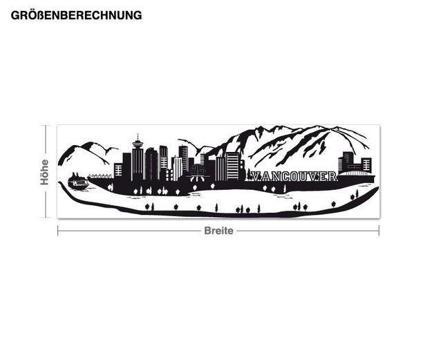 Wall stickers metropolises Vancouver