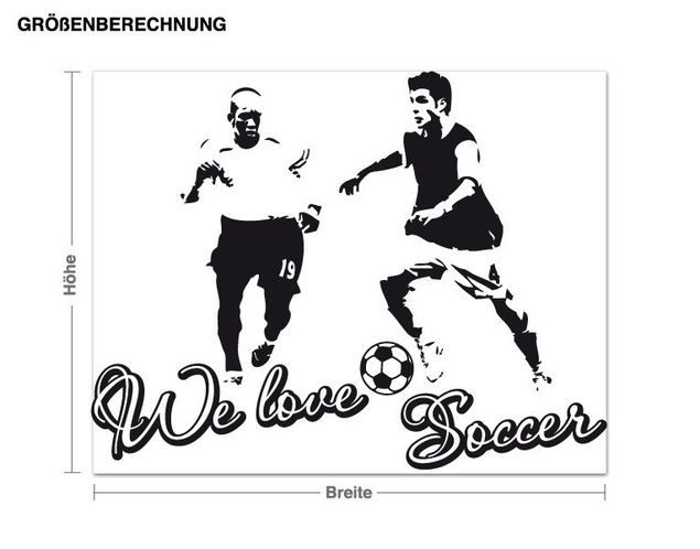 Wall stickers football We love soccer